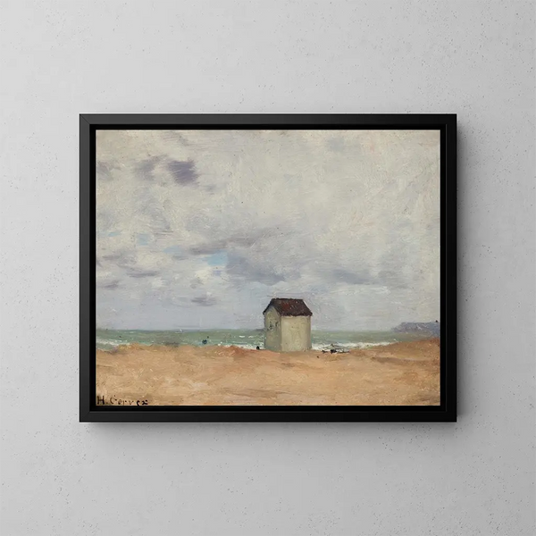 La Plage à Trouville - Henri Gervex — indrammet kunstværk på væggen