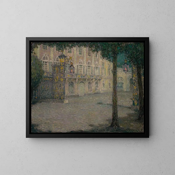 La Place de la Carrière au clair de lune - Henri Le Sidaner — indrammet kunstværk på væggen