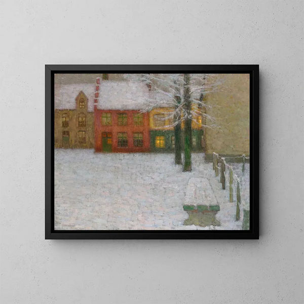 La neige - Henri Le Sidaner — indrammet kunstværk på væggen