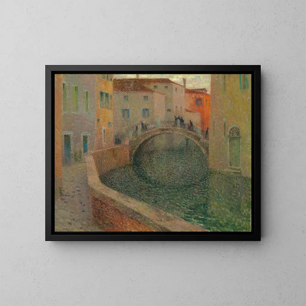 Le petit canal, soir gris, Venise - Henri Le Sidaner — indrammet kunstværk på væggen