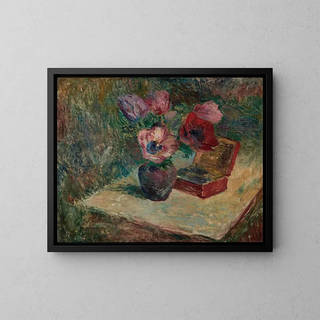 Bouquet d'anémones - Henri Lebasque — indrammet kunstværk på væggen
