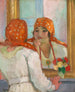 foran spejlet - Henri Lebasque — visning af kunstværket