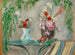 blomster på et terrassebord - Henri Lebasque — visning af kunstværket