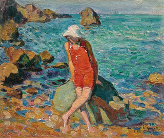 Nono ved havkanten - Henri Lebasque — visning af kunstværket