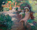 Under mimoserne, pigerne - Henri Lebasque — visning af kunstværket