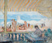 Veranda på stranden i Cannes - Henri Lebasque — visning af kunstværket