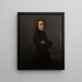 Portraitmaleri af Franz Liszt 1811-1886, komponist og pianist - Henri Lehmann — indrammet kunstværk på væggen