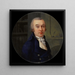 Portrait af en mand i et bibliotek - Henri Lvque — indrammet kunstværk på væggen