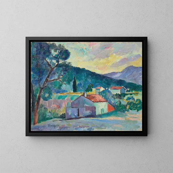 Le Mas de Saint-Tropez - Henri Manguin — indrammet kunstværk på væggen