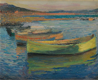 Både ved Collioure-området - Henri Martin — visning af kunstværket