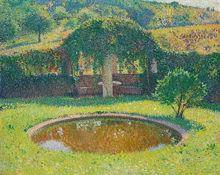 Bassin og sydvestlige pergola i Marquayrol-parken - Henri Martin — visning af kunstværket