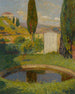 Bassin ouest du Parc de Marquayrol avec vue sur l'atelier d'Henri Martin - Henri Martin — visning af kunstværket