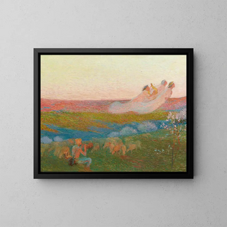 Berger og hans tre Muse - Henri Martin — indrammet kunstværk på væggen