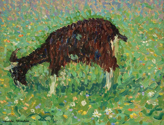 Ged i en blomstereng - Henri Martin — visning af kunstværket