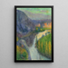 La Vallée du Lot nær Saint-Cirq-Lapopie - Henri Martin — indrammet kunstværk på væggen