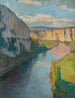 La Vallée du Lot nær Saint-Cirq-Lapopie - Henri Martin — visning af kunstværket