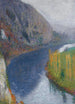 Le Lot ved foden af klipperne i Saint-Cirq-Lapopie - Henri Martin — visning af kunstværket