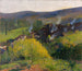 Les Chaumières au soir - Henri Martin — visning af kunstværket