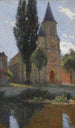 L'église de Labastide-du-Vert un matin d'été - Henri Martin — visning af kunstværket