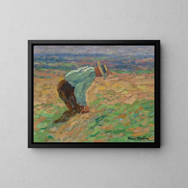 Lieur de gerbe - Henri Martin — indrammet kunstværk på væggen