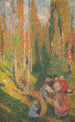 L sommer scene på landet - Henri Martin — visning af kunstværket