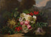 Naturmort med blomster og frugt - Henri Robbe — visning af kunstværket