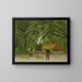 bananhøst - Henri Rousseau — indrammet kunstværk på væggen
