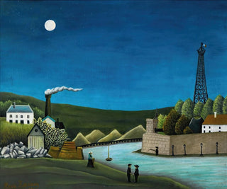 La Seine à Suresnes - Henri Rousseau — visning af kunstværket