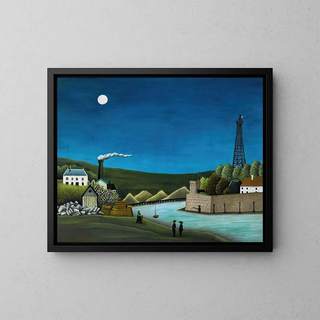 La Seine à Suresnes - Henri Rousseau — indrammet kunstværk på væggen