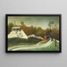 Skovbrug i udkanten af Paris - Henri Rousseau — indrammet kunstværk på væggen
