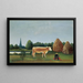 Scène i Bagneux i forstaden til Paris - Henri Rousseau — indrammet kunstværk på væggen
