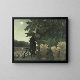 Le charmeur de serpents - Henri Rousseau — indrammet kunstværk på væggen