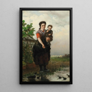 Henri Van Seben - Feeding the ducks.webp