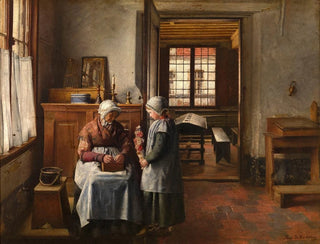 Le Festin des Grands-Mères - Henri de Braekeleer — visning af kunstværket