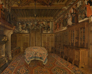 La salle à manger chez l'artiste Henri Leys - Henri de Braekeleer — visning af kunstværket