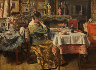 Le Repas - Henri de Braekeleer — visning af kunstværket