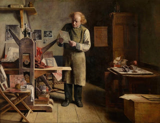 L'imprimeur de plaques - Henri de Braekeleer — visning af kunstværket