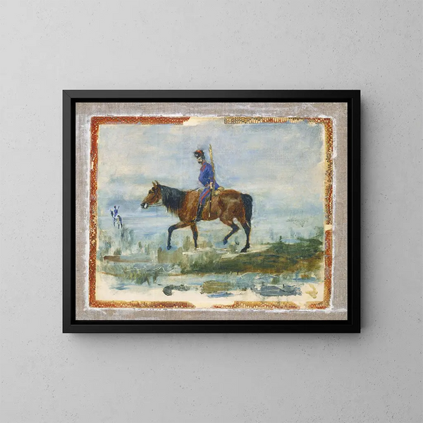 Hussards - Henri de Toulouse-Lautrec — indrammet kunstværk på væggen