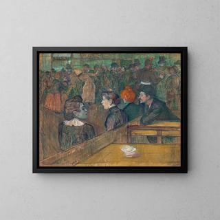 Moulin de la Galette - Henri de Toulouse-Lautrec — indrammet kunstværk på væggen