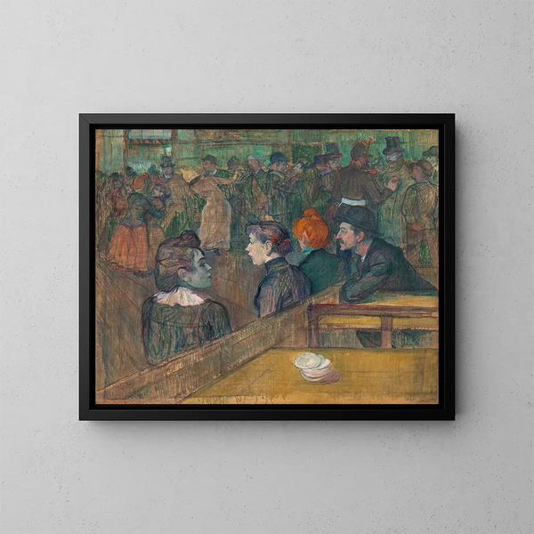 Moulin de la Galette - Henri de Toulouse-Lautrec — indrammet kunstværk på væggen