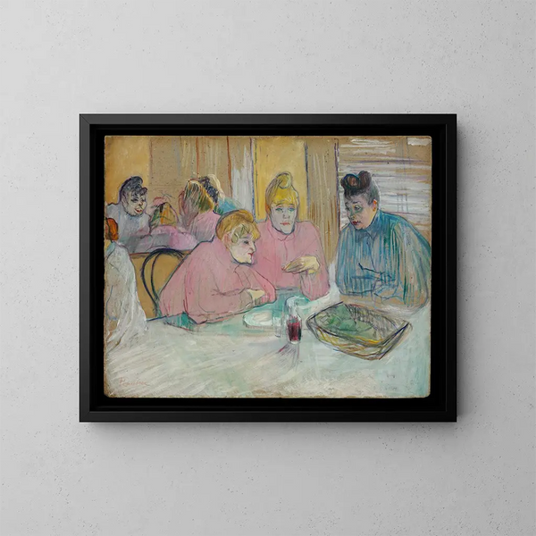 Les Dames dans la salle à manger - Henri de Toulouse-Lautrec — indrammet kunstværk på væggen