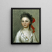 Henriette Charlotte Chastaigner Mme Nathaniel Broughton - Henrietta De Beaulieu Dering Johnston — indrammet kunstværk på væggen