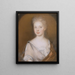 Mrs Pierre Bacot Marianne Fleur Du Gué - Henrietta Johnston — indrammet kunstværk på væggen