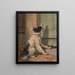 Ventende - Henriette Ronner-Knip — indrammet kunstværk på væggen