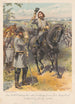 Le général Pickett modtager ordre om at angribe af general Longstreet Gettysburg 3. juli 1864 - Henry Alexander Ogden — visning af kunstværket