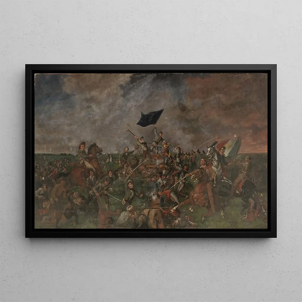 La bataille de San Jacinto - Henry Arthur McArdle — indrammet kunstværk på væggen