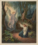 Bibelsk scene af Kristus med en engel - Henry Crone — visning af kunstværket