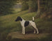 Paddock Paprika, un terrier dans un paysage - Henry Crowther — visning af kunstværket