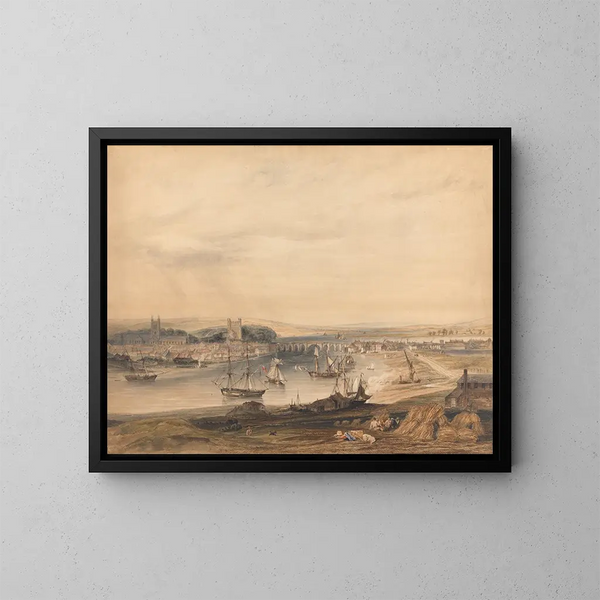 Vue de Rochester, la ville et le port - Henry Gastineau — indrammet kunstværk på væggen