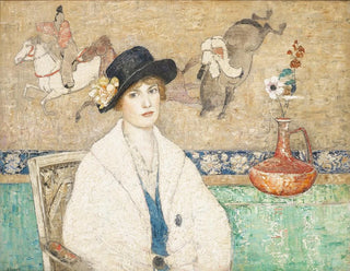 Mademoiselle Dorothy Hart's sorte hat - Henry Golden Dearth — visning af kunstværket